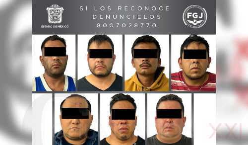 Detienen a ocho presuntos extorsionadores en Chalco